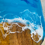 Timber tray with resin art