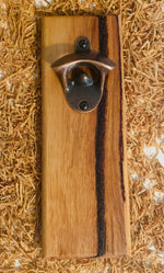 Wall Mounted Bottle Opener - Spotted Gum